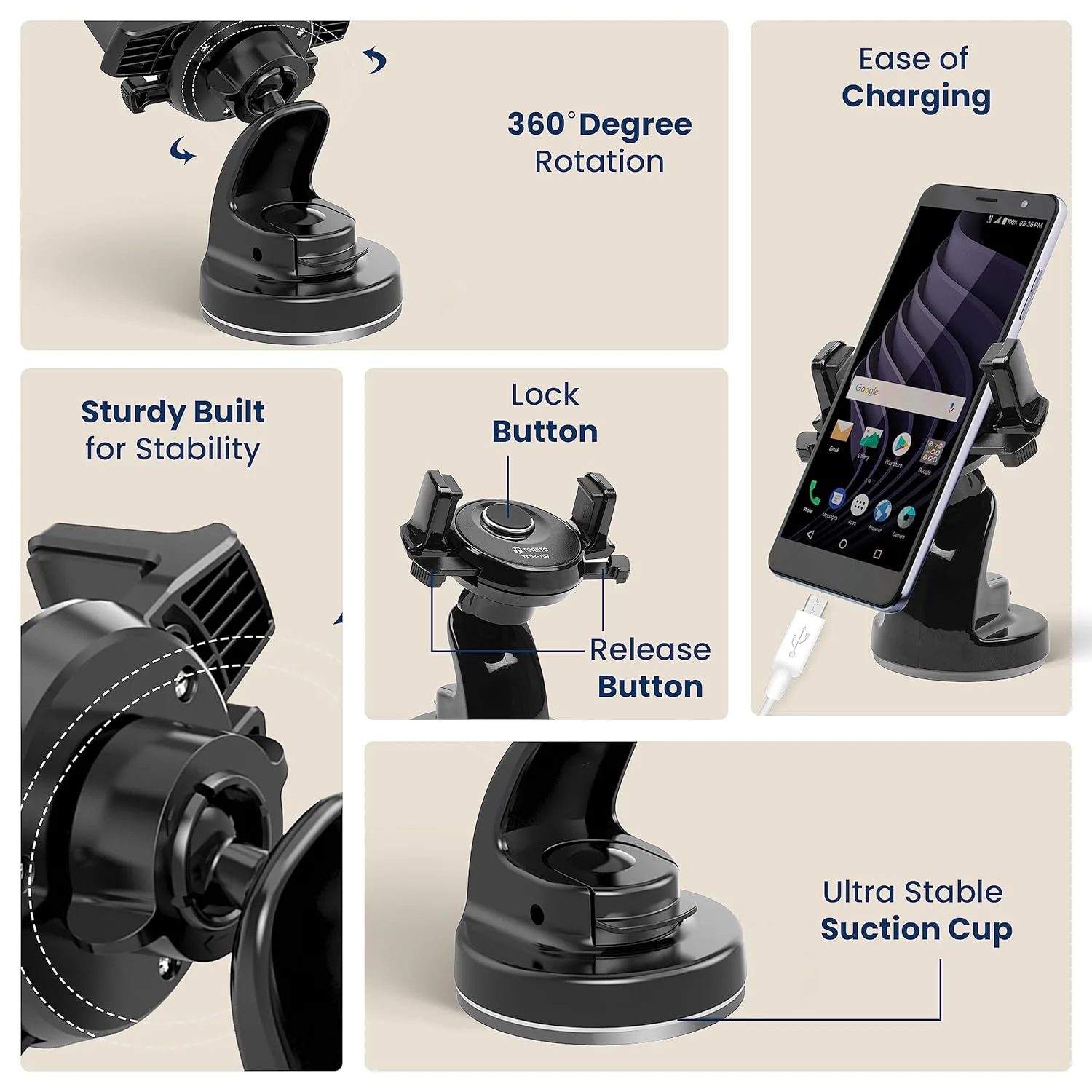 Mobile Holder Dashboard Toreto