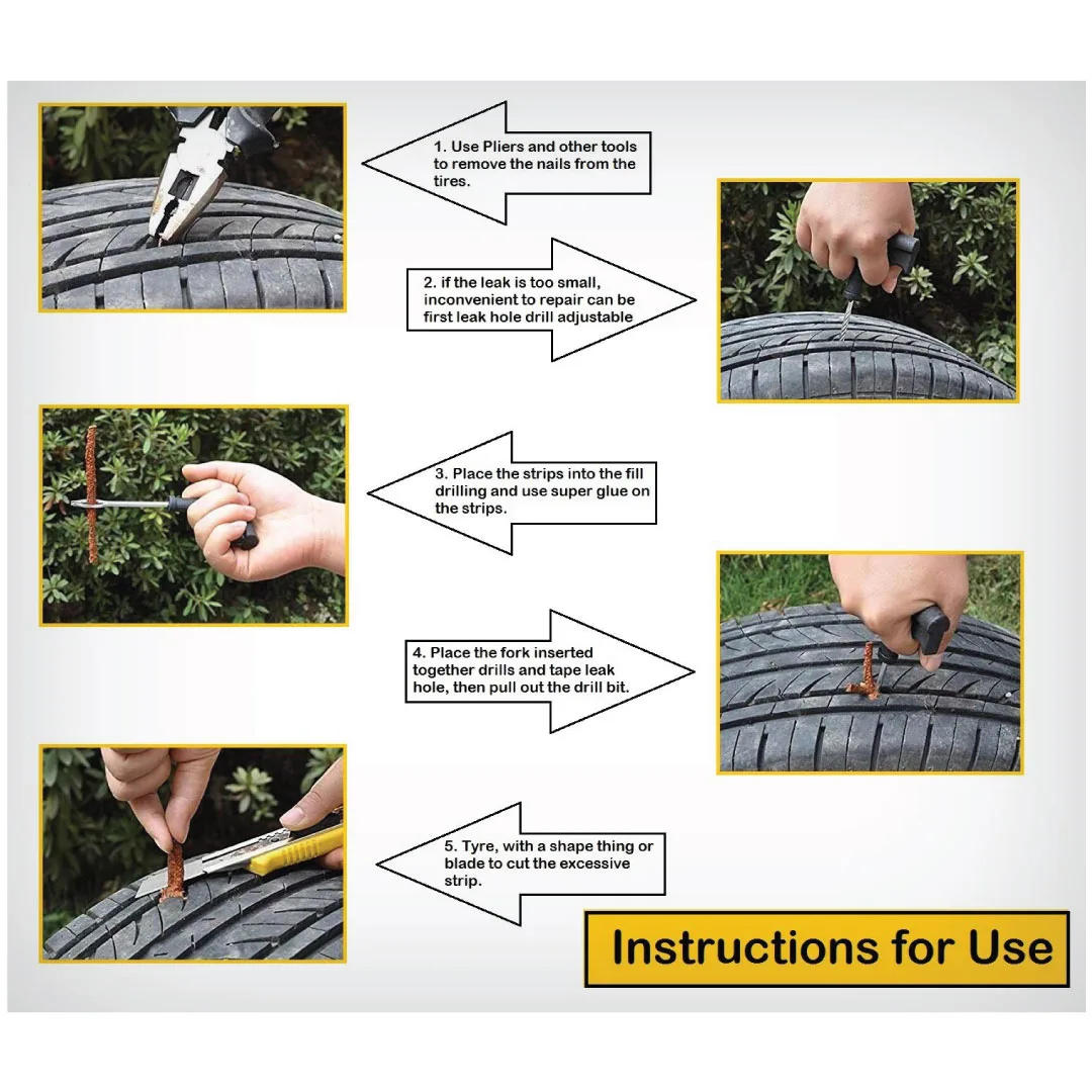 Car Puncture Kit Tubeless Tyre