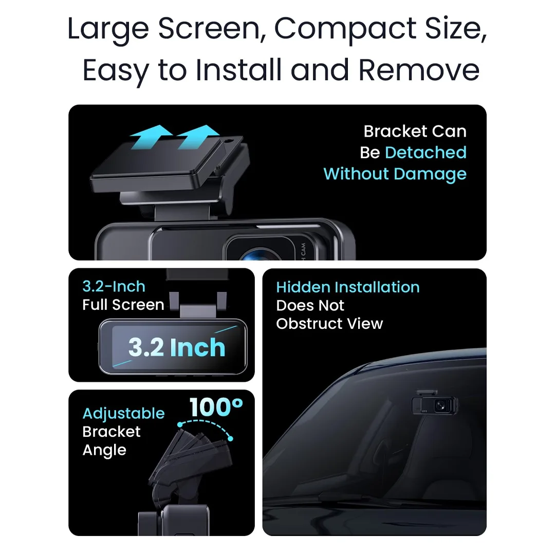 Dash Cam 4K + 1K Autovogue
