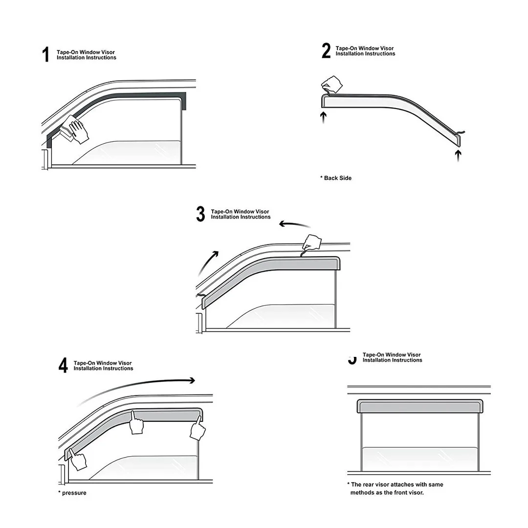 6 pcs Car Door Visor for Eeco